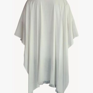 Winter White Fringe Wrap Shawl NWT Holiday Festive Layering